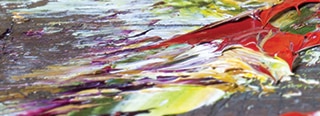 Picture of Michael Harding oil colours mixed on a palette