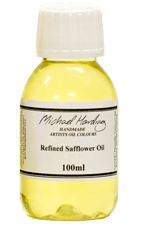 Michael Harding Refined Safflower Oil artists quality oil in a 100ml container.