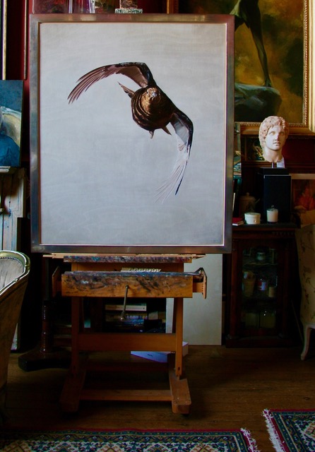 "Over the Butts II’ 2018 Oil on wood, 131 x 111cm